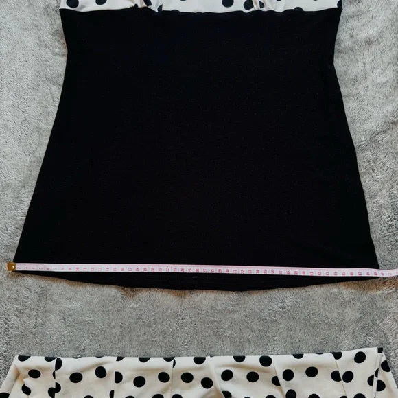 Vintage Joseph Ribkoff Parisian Black/White Polka Dot Set - Stretchy - Fits S:M - Picture 8 of 10